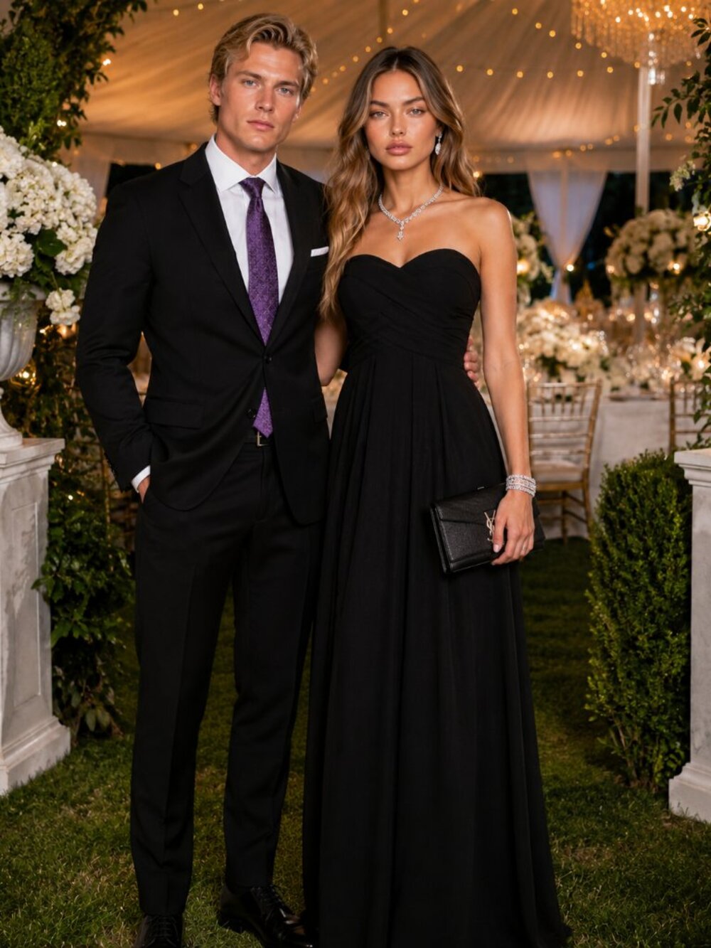 BILL LEVKOFF Black Strapless Gown 4 Formal Dress Wedding Prom Evening Bridal - Picture 1 of 16